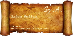 Száva Amália névjegykártya